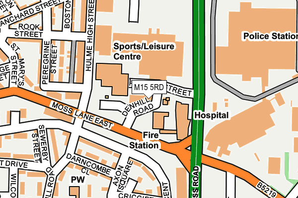 M15 5RD map - OS OpenMap – Local (Ordnance Survey)