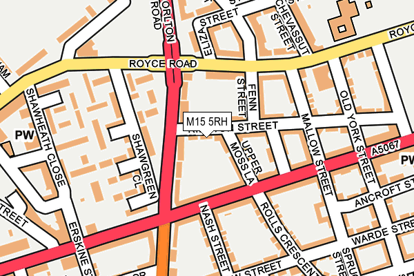 M15 5RH map - OS OpenMap – Local (Ordnance Survey)