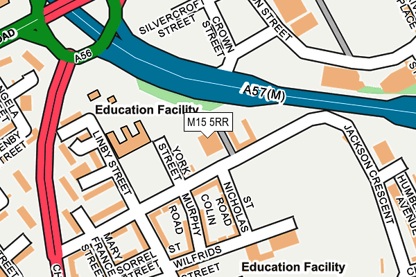 M15 5RR map - OS OpenMap – Local (Ordnance Survey)