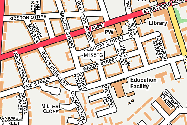 M15 5TG map - OS OpenMap – Local (Ordnance Survey)