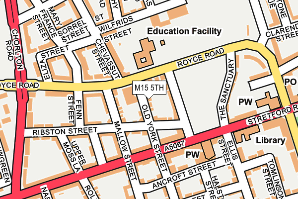 M15 5TH map - OS OpenMap – Local (Ordnance Survey)