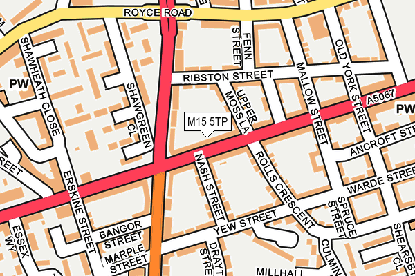 M15 5TP map - OS OpenMap – Local (Ordnance Survey)