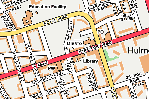 M15 5TQ map - OS OpenMap – Local (Ordnance Survey)