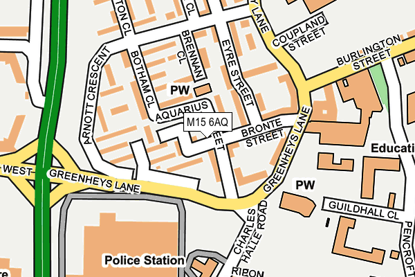 M15 6AQ map - OS OpenMap – Local (Ordnance Survey)