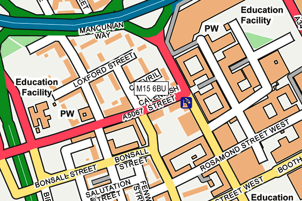 M15 6BU map - OS OpenMap – Local (Ordnance Survey)