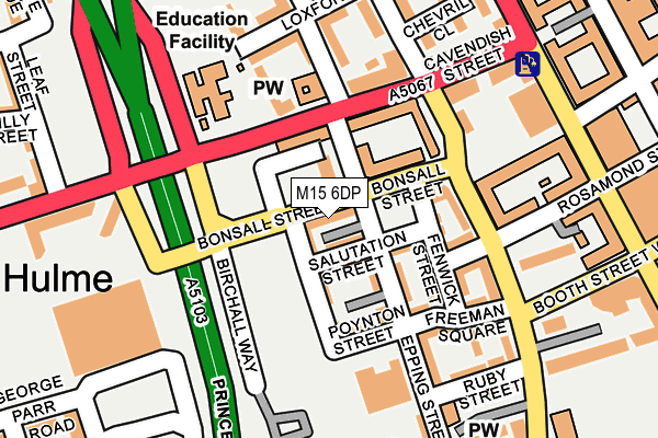 M15 6DP map - OS OpenMap – Local (Ordnance Survey)