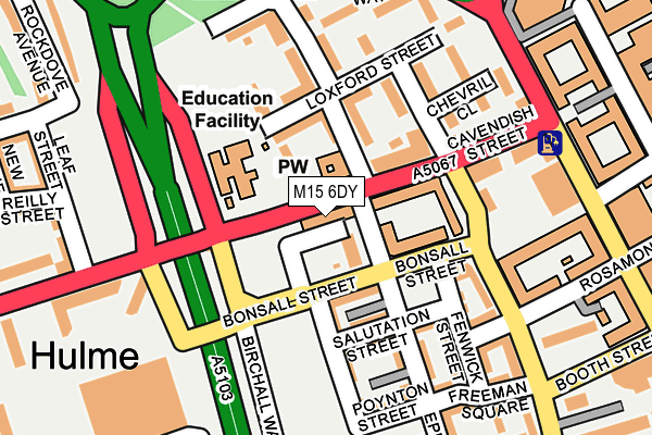 M15 6DY map - OS OpenMap – Local (Ordnance Survey)