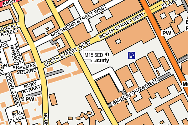 M15 6ED map - OS OpenMap – Local (Ordnance Survey)