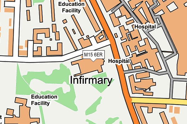 M15 6ER map - OS OpenMap – Local (Ordnance Survey)