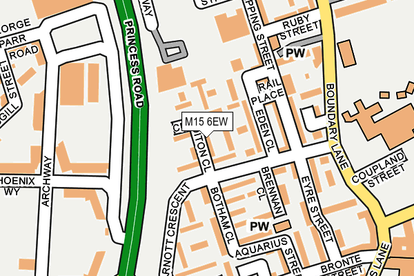 M15 6EW map - OS OpenMap – Local (Ordnance Survey)