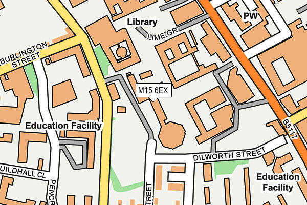 M15 6EX map - OS OpenMap – Local (Ordnance Survey)