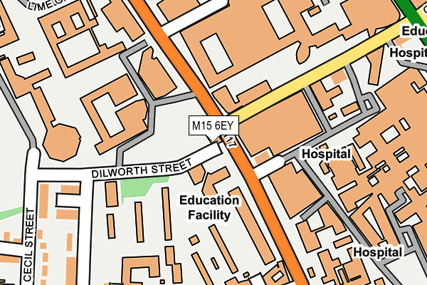 M15 6EY map - OS OpenMap – Local (Ordnance Survey)