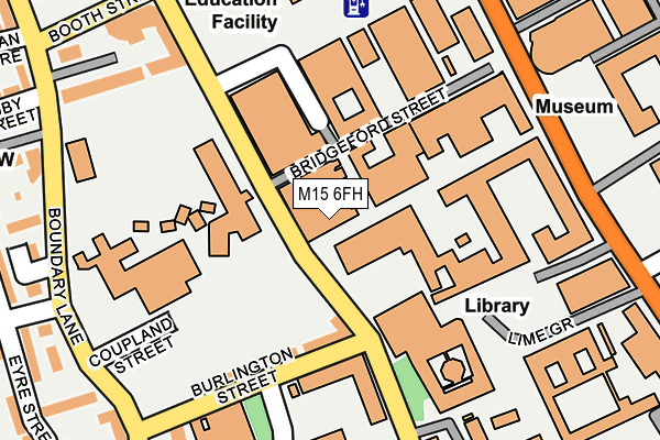 M15 6FH map - OS OpenMap – Local (Ordnance Survey)