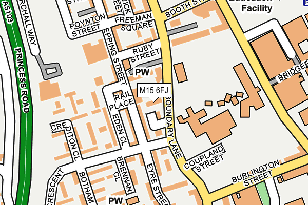 M15 6FJ map - OS OpenMap – Local (Ordnance Survey)