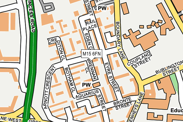 M15 6FN map - OS OpenMap – Local (Ordnance Survey)