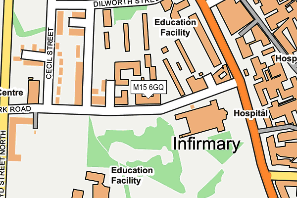 M15 6GQ map - OS OpenMap – Local (Ordnance Survey)