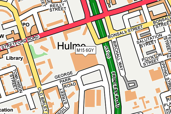 M15 6GY map - OS OpenMap – Local (Ordnance Survey)