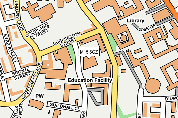 M15 6GZ map - OS OpenMap – Local (Ordnance Survey)