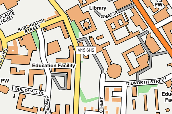 M15 6HS map - OS OpenMap – Local (Ordnance Survey)