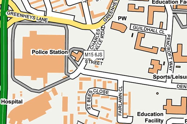 M15 6JS map - OS OpenMap – Local (Ordnance Survey)