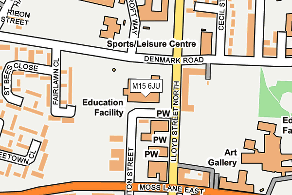 M15 6JU map - OS OpenMap – Local (Ordnance Survey)