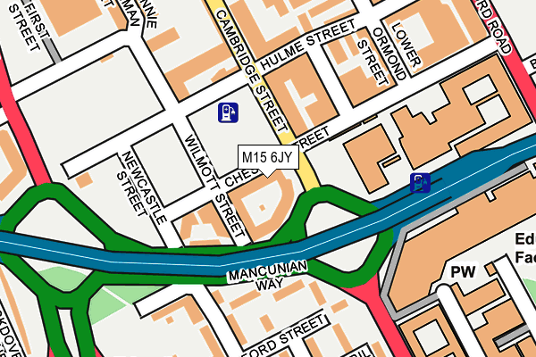 M15 6JY map - OS OpenMap – Local (Ordnance Survey)