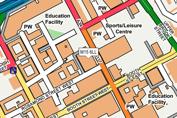 M15 6LL map - OS OpenMap – Local (Ordnance Survey)