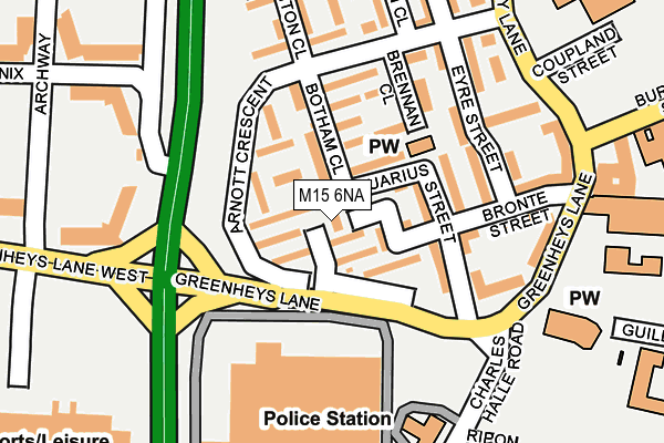 M15 6NA map - OS OpenMap – Local (Ordnance Survey)