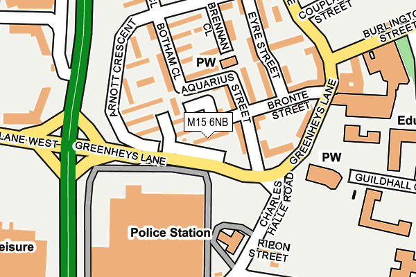 M15 6NB map - OS OpenMap – Local (Ordnance Survey)