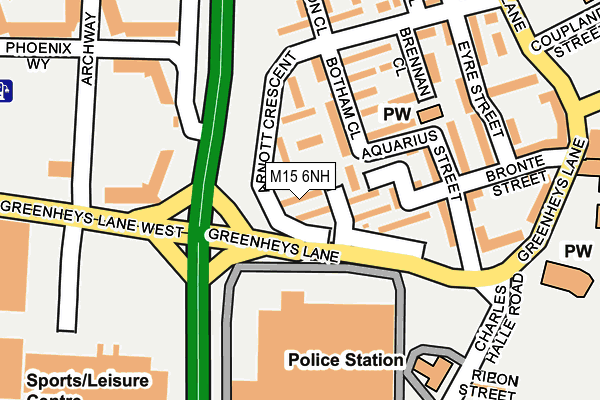 M15 6NH map - OS OpenMap – Local (Ordnance Survey)