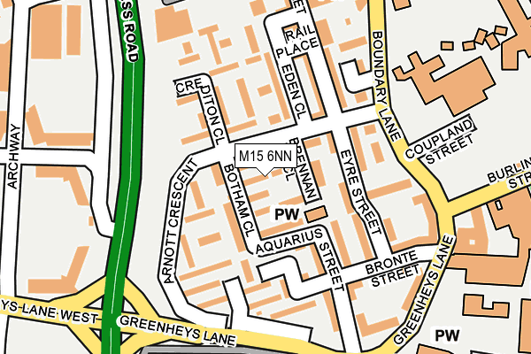 M15 6NN map - OS OpenMap – Local (Ordnance Survey)