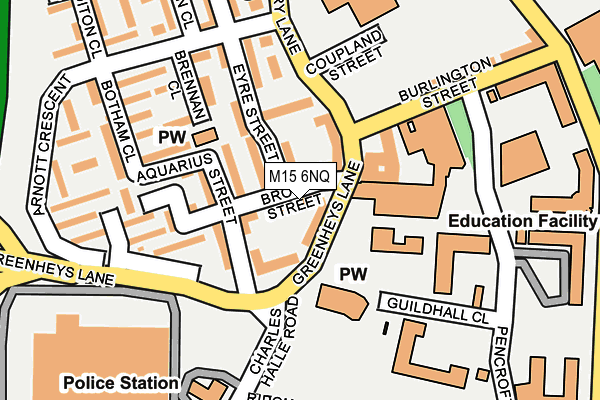 M15 6NQ map - OS OpenMap – Local (Ordnance Survey)