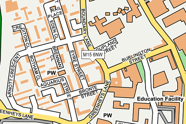 M15 6NW map - OS OpenMap – Local (Ordnance Survey)