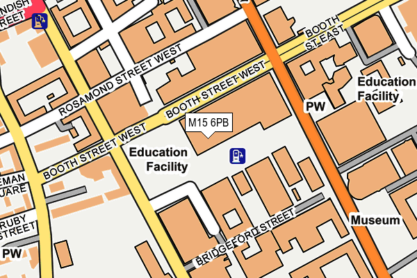 M15 6PB map - OS OpenMap – Local (Ordnance Survey)