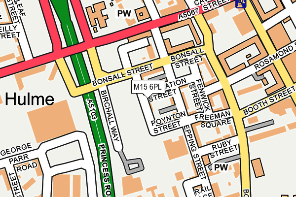 M15 6PL map - OS OpenMap – Local (Ordnance Survey)