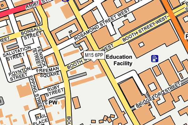 M15 6PP map - OS OpenMap – Local (Ordnance Survey)