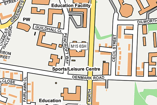 M15 6SH map - OS OpenMap – Local (Ordnance Survey)