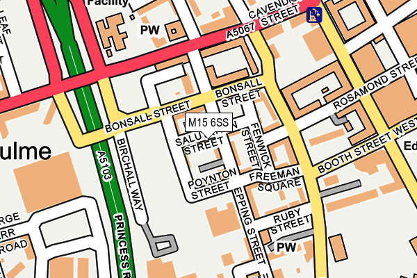 M15 6SS map - OS OpenMap – Local (Ordnance Survey)