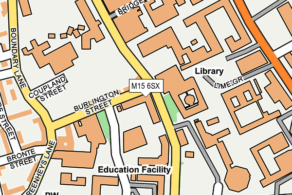 M15 6SX map - OS OpenMap – Local (Ordnance Survey)