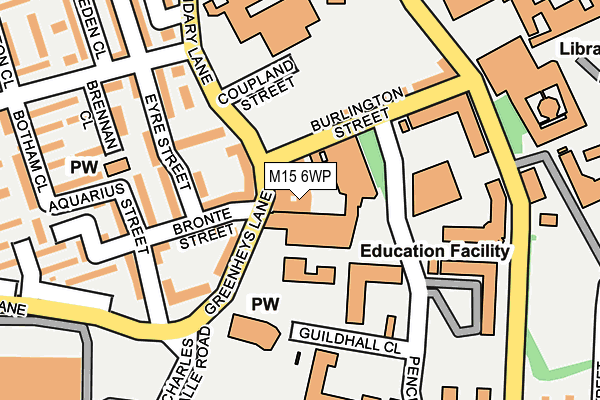 M15 6WP map - OS OpenMap – Local (Ordnance Survey)