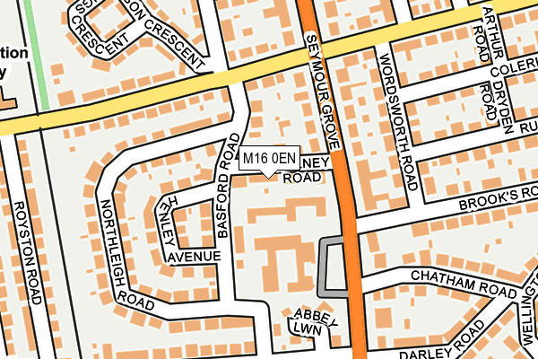 M16 0EN map - OS OpenMap – Local (Ordnance Survey)