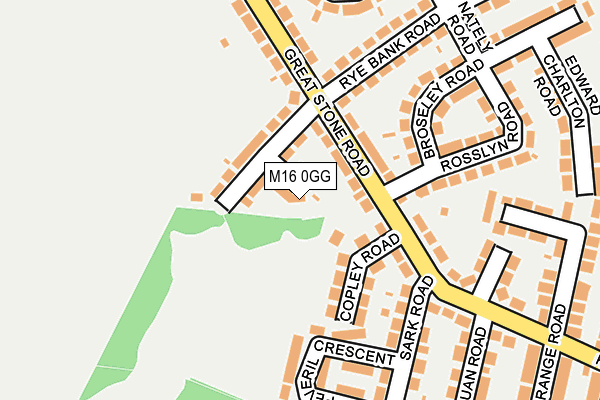 M16 0GG map - OS OpenMap – Local (Ordnance Survey)