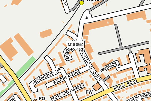M16 0GZ map - OS OpenMap – Local (Ordnance Survey)