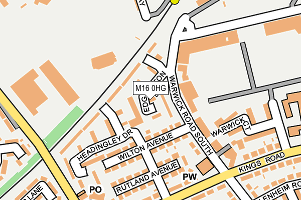 M16 0HG map - OS OpenMap – Local (Ordnance Survey)