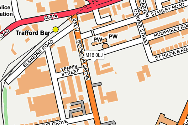 M16 0LJ map - OS OpenMap – Local (Ordnance Survey)