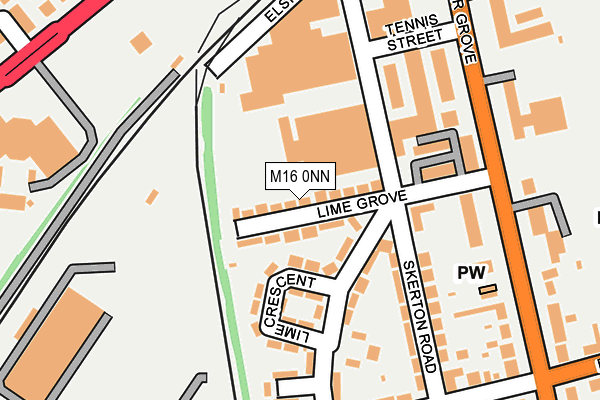 M16 0NN map - OS OpenMap – Local (Ordnance Survey)