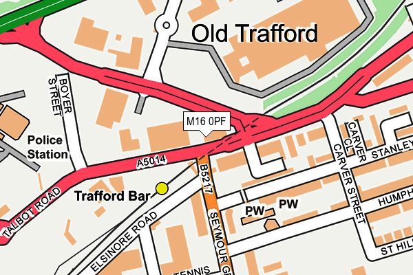 M16 0PF map - OS OpenMap – Local (Ordnance Survey)