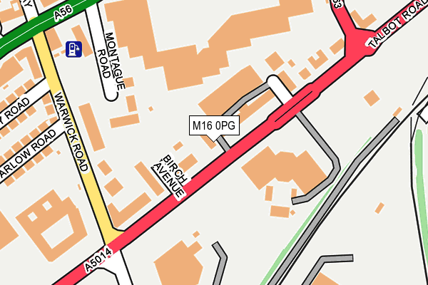 M16 0PG map - OS OpenMap – Local (Ordnance Survey)