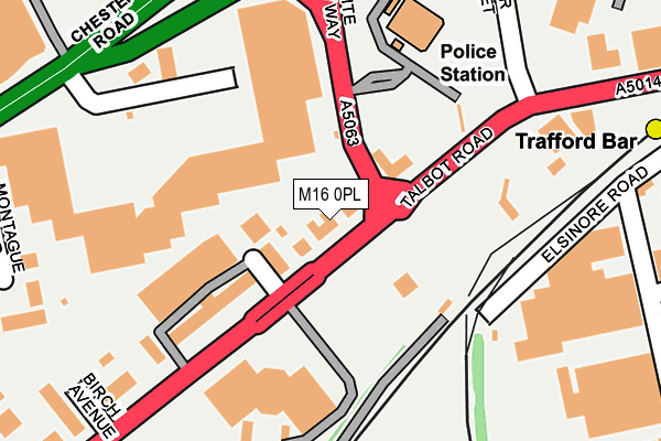 M16 0PL map - OS OpenMap – Local (Ordnance Survey)