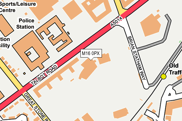 M16 0PX map - OS OpenMap – Local (Ordnance Survey)